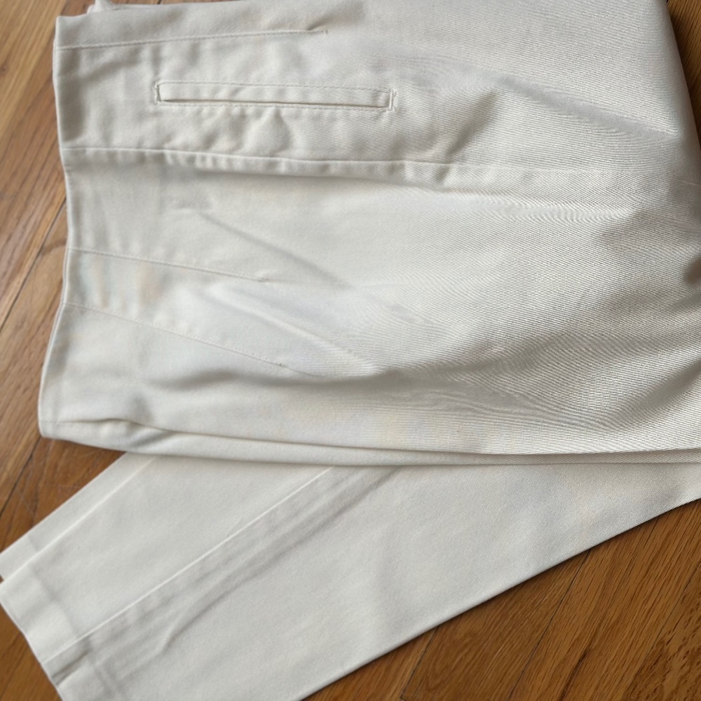 Beige pants high rise